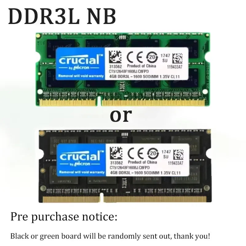 Laptop RAM DDR3L 4GB & 8GB 1333MHz 1600MHz PC3L 10600S 12800S 204‑Pin SODIMM Memory — buy in Kigali Rwanda