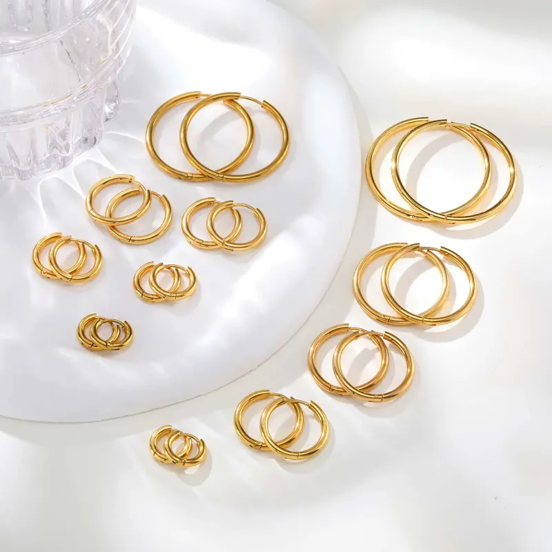 Classic Stainless Steel Hoop Earring - buy online in Kigali Rwanda