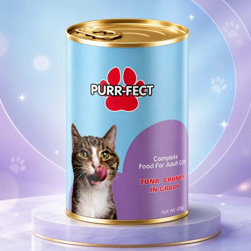 Purr-Fect Wet Cat Food 400g – Tuna Chunks in Gravy for Adult Cats | Kigali Rwanda available online in Rwanda