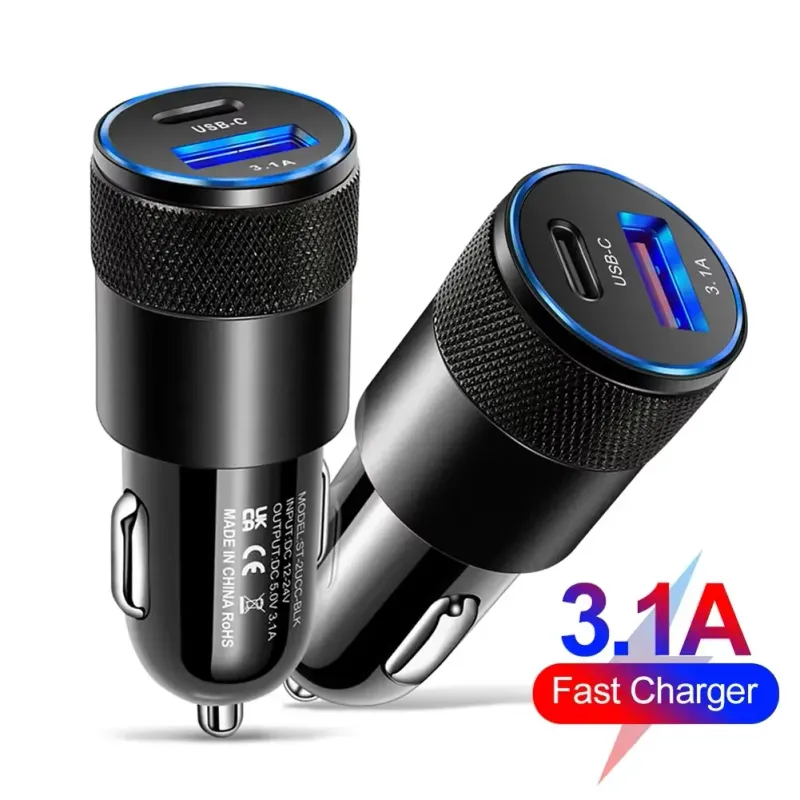 66W USB Car Charger Fast Charging Adapter in Kigali Rwanda – Quick Charge 3.0 Type-C PD for iPhone, Samsung, Laptops & Tablets available online in Rwanda