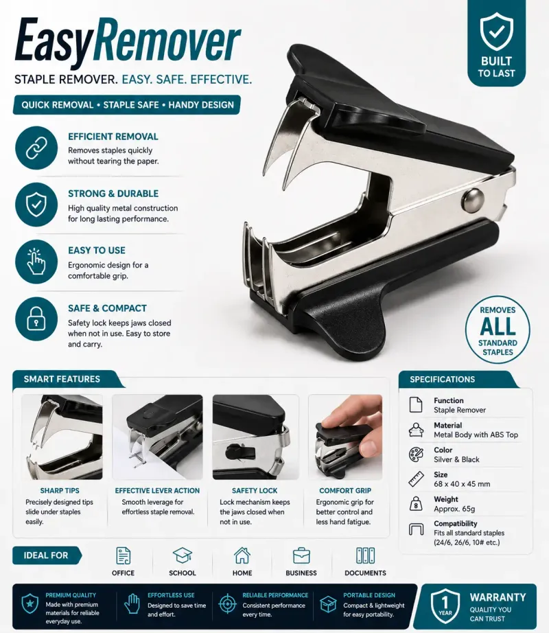 Staple Remover Kigali | Office Staple Puller Tool Rwanda available online in Rwanda