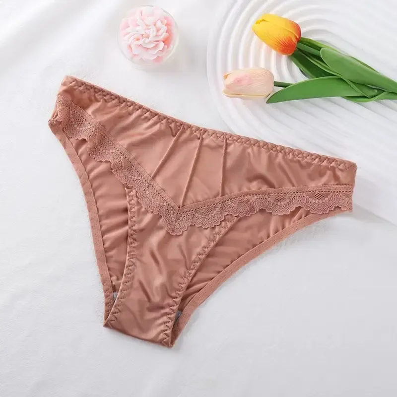Women’s Floral Lace Low-Waist Panties Soft Silky Underwear | Elegant Ladies Briefs Rwanda - Image 4