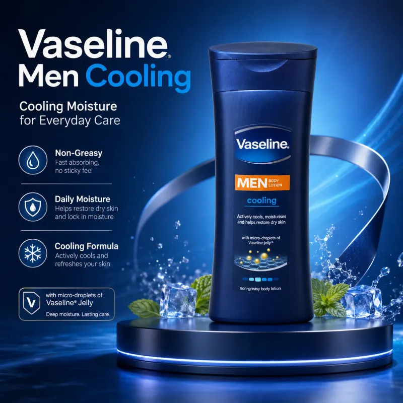 Vaseline Men Cooling Body Lotion 400ml in Kigali Rwanda | E-Gura available online in Rwanda