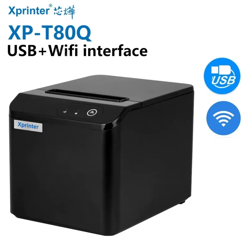 Buy T80Q 80mm thermal receipt printer with auto cutter, USB & LAN in Kigali. Perfect for restaurants, kitchens & POS systems. Fast printing, durable build — best price Rwanda. available online in Rwanda