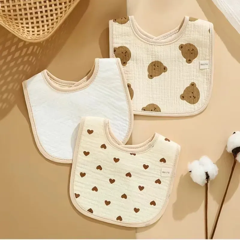 7pcs Waterproof Cotton Baby Bibs for Newborns | Cartoon Feeding Burp Cloth Set Rwanda - buy online in Kigali Rwanda