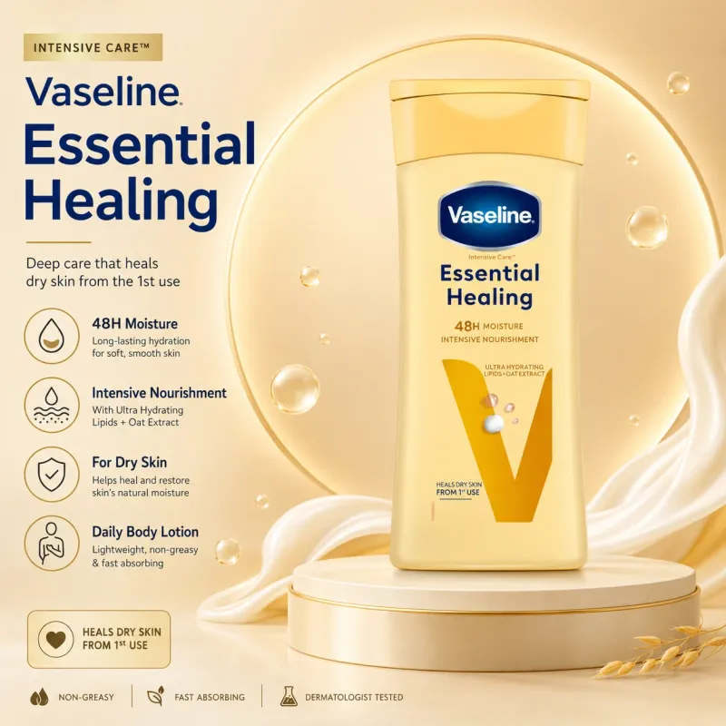 Vaseline Essential Healing Body Lotion 400ml in Kigali Rwanda | E-Gura available online in Rwanda