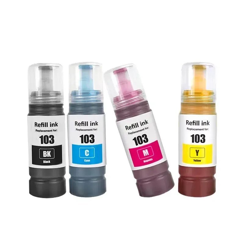 Epson 003 104 T103 Full Set Refill Ink (4PCS Box CMYK) – For L1110, L1210, L1250, L3110, L3150 Kigali available online in Rwanda