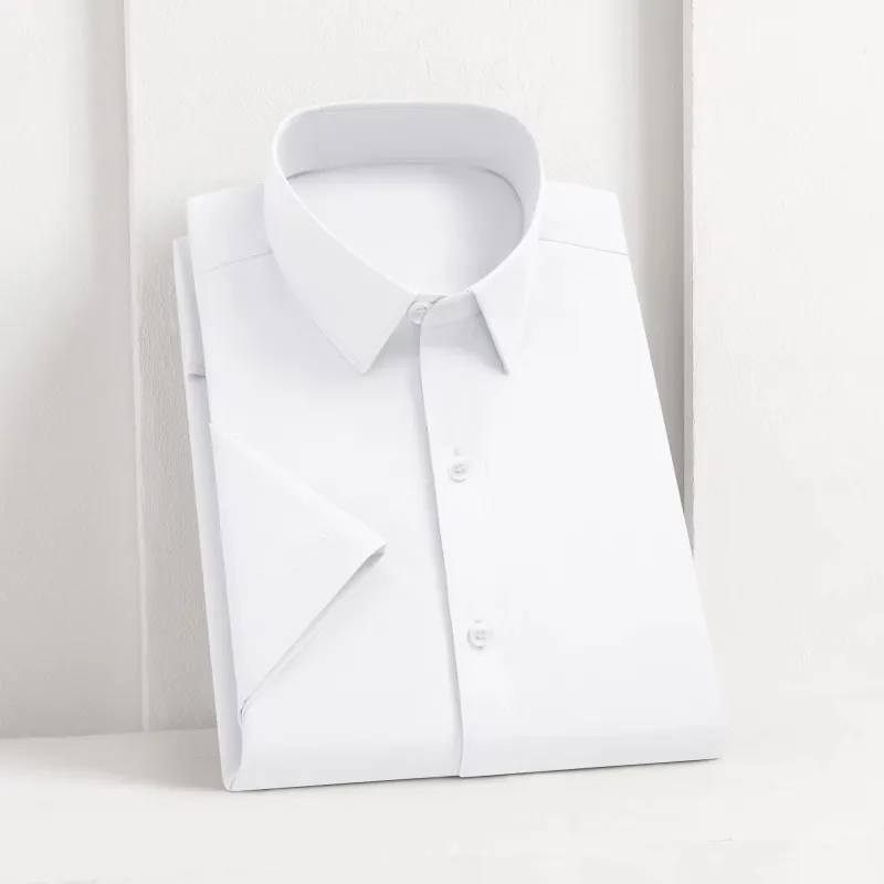 Men's Business Casual Short Sleeve Shirt Solid Color No Iron Summer Top 1 Day Delivery Egura Rw available online in Rwanda