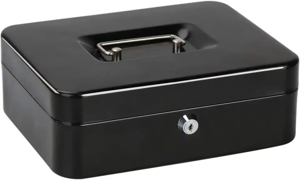 Large Metal Cash Box with Key Lock Secure Money Storage Box with Bill Coin Organizer Best Price available online in Rwanda