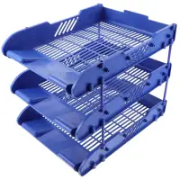 3 Tier Desktop File Organizer Paper Tray for Office Home Stackable Document Holder available online in Rwanda