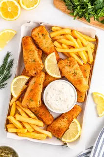 Fish Fingers  with chips and Tartar sauce available online in Rwanda