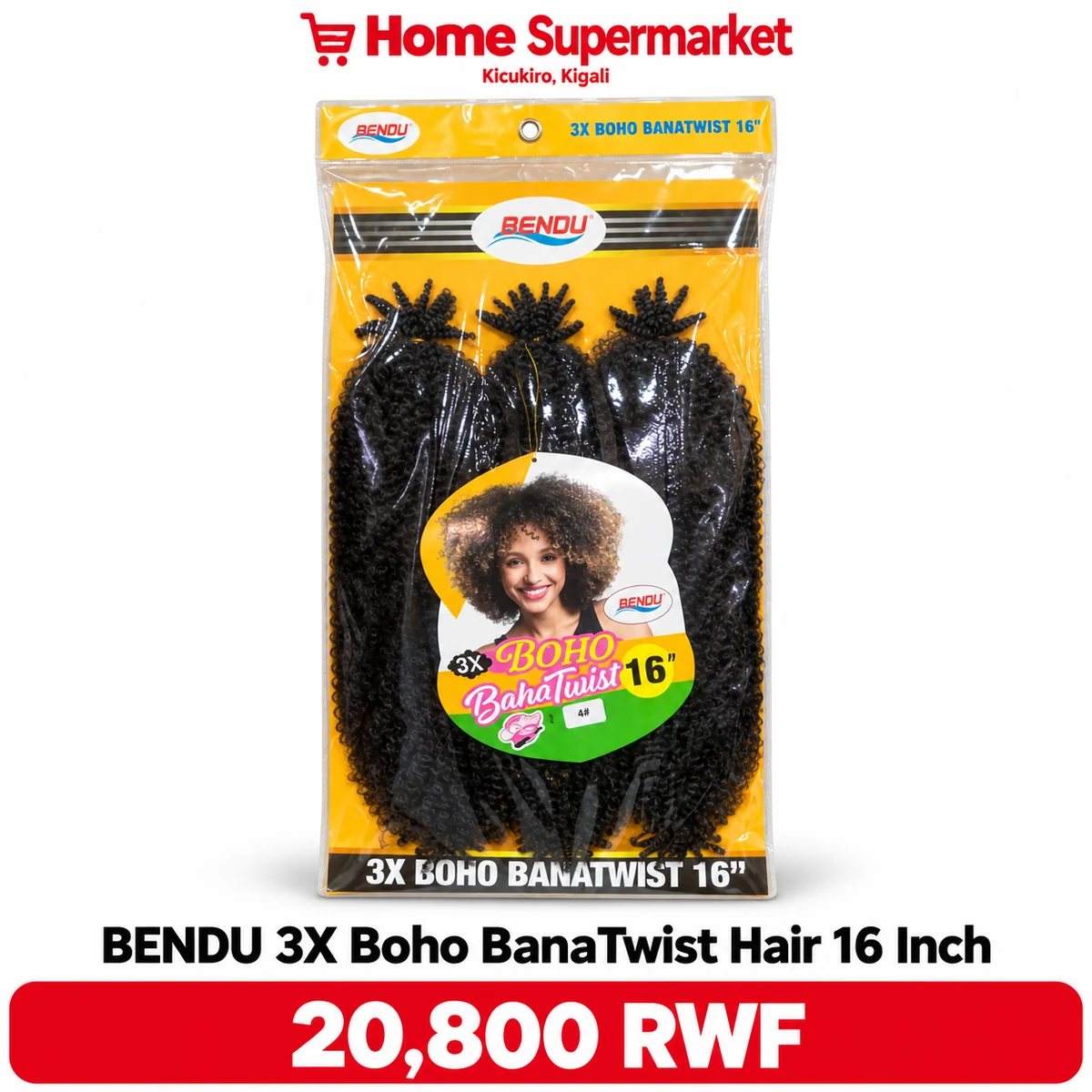 BENDU 3X Boho BanaTwist Hair 16 Inch available online in Rwanda