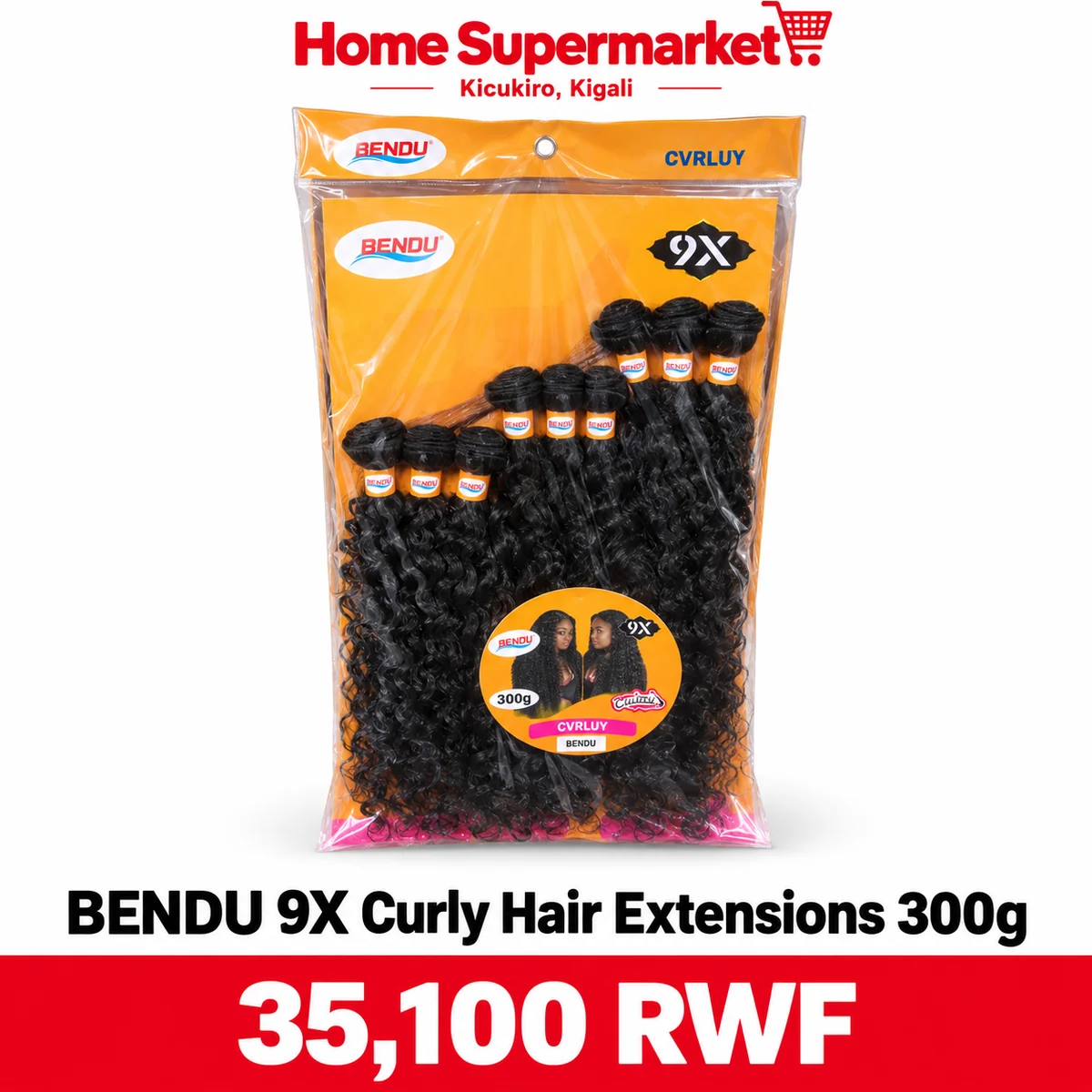 BENDU 9X Curly Hair Extensions 300g available online in Rwanda
