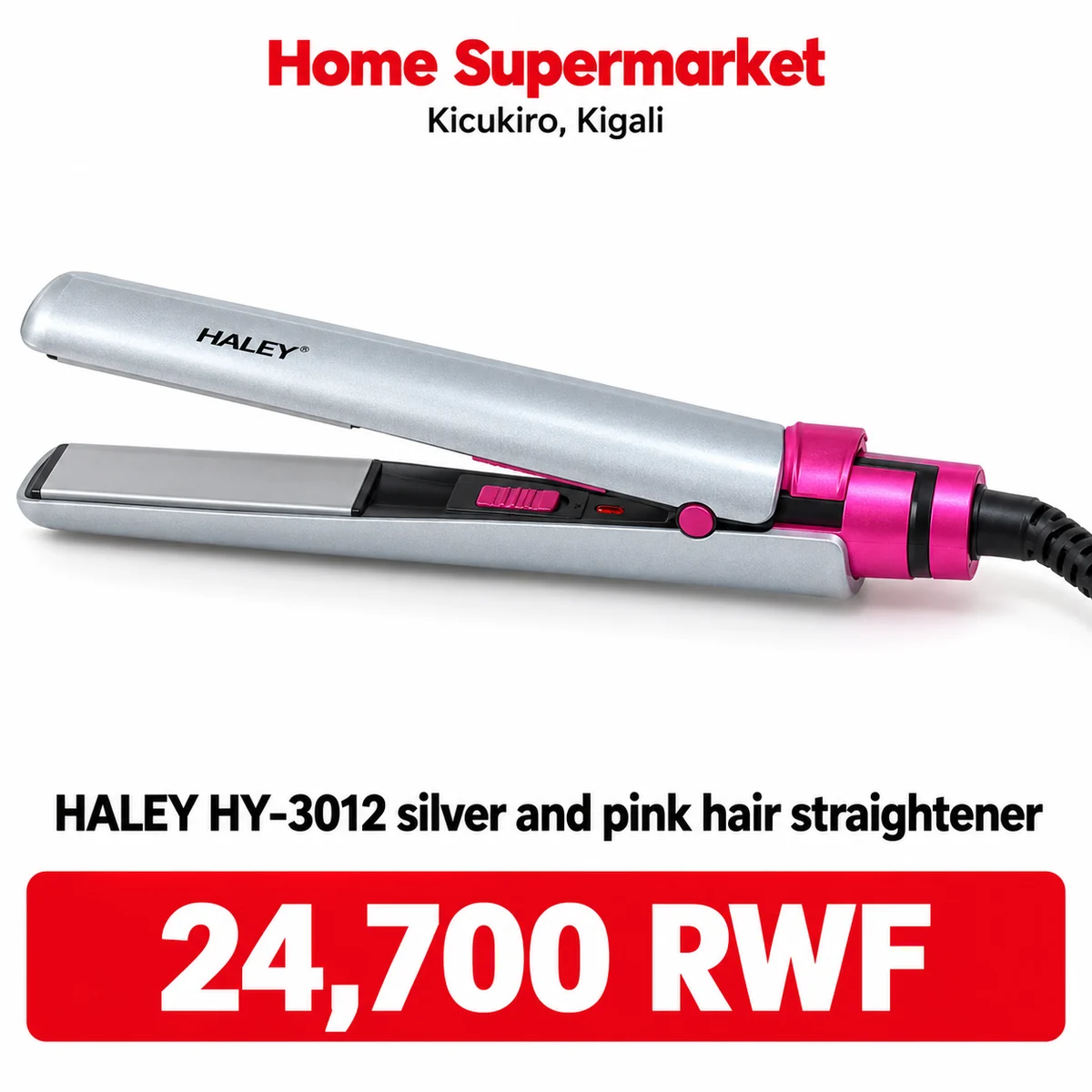 HALEY HY-3012 Hair Straightener available online in Rwanda