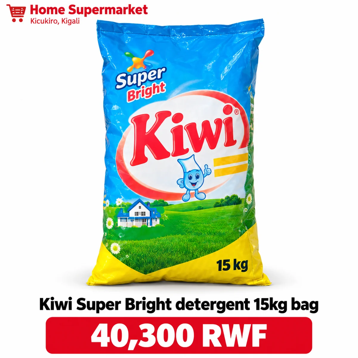 Kiwi Super Bright Detergent 15kg available online in Rwanda