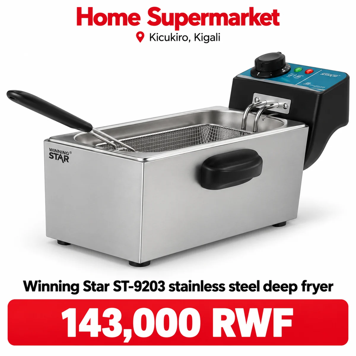 Winning Star ST-9203 Deep Fryer available online in Rwanda
