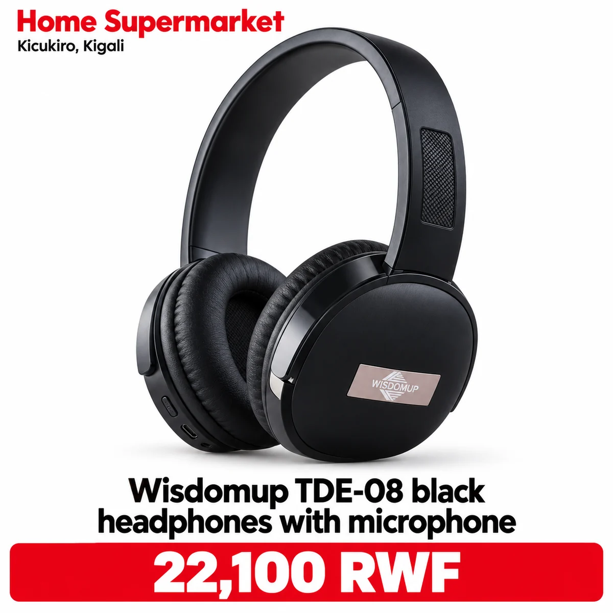 Wisdomup TDE-08 Headphones with Microphone available online in Rwanda